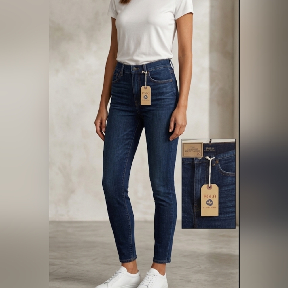 Polo by Ralph Lauren Women's Dark Indigo Skinny Jeans